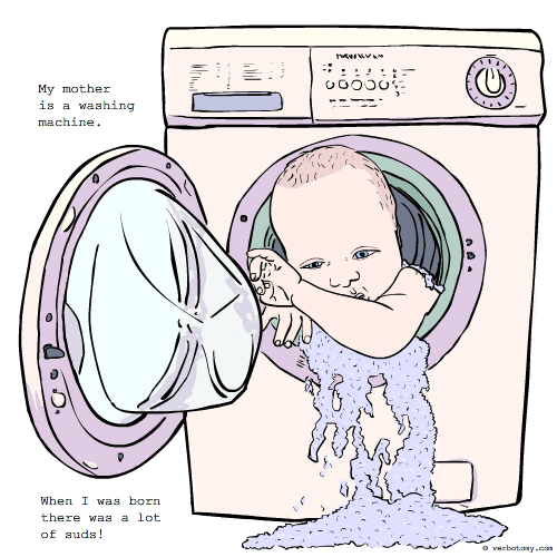 'My mother is a washing machine'