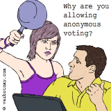 Why won't you stop the anonymous voting?