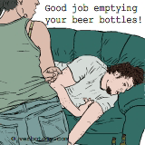 You've done such a good job emptying your beer bottles.