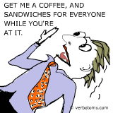 Don't forget! I take half-cream, half-milk and two fake sugars. Thanks!
