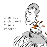 But I'm not a chicken... I'm a rooster!