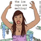 The ice caps are melting!