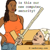 Have you set up the security for our new computers?