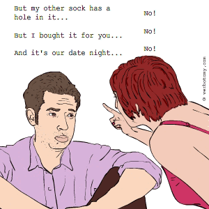 But my other sock has a hole in it...