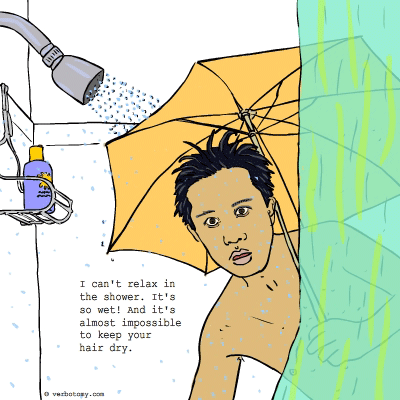 'I just can't relax in the shower'