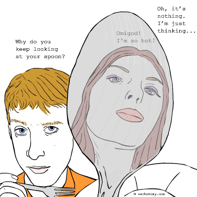 Why do you keep looking at your spoon?