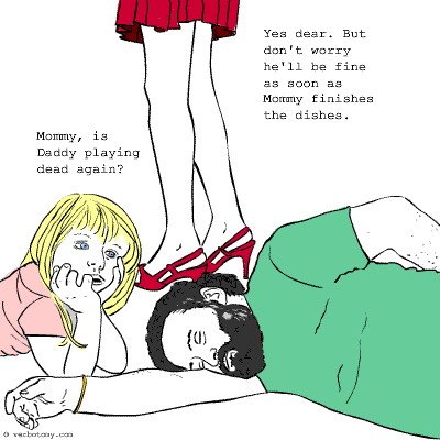 Mommy, is Daddy playing dead again?